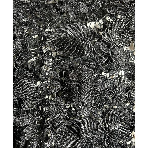 SAN FRANCISCO Black Lace Cover Jacket Well Made Vintage? Polyester Size XS - Picture 3 of 5